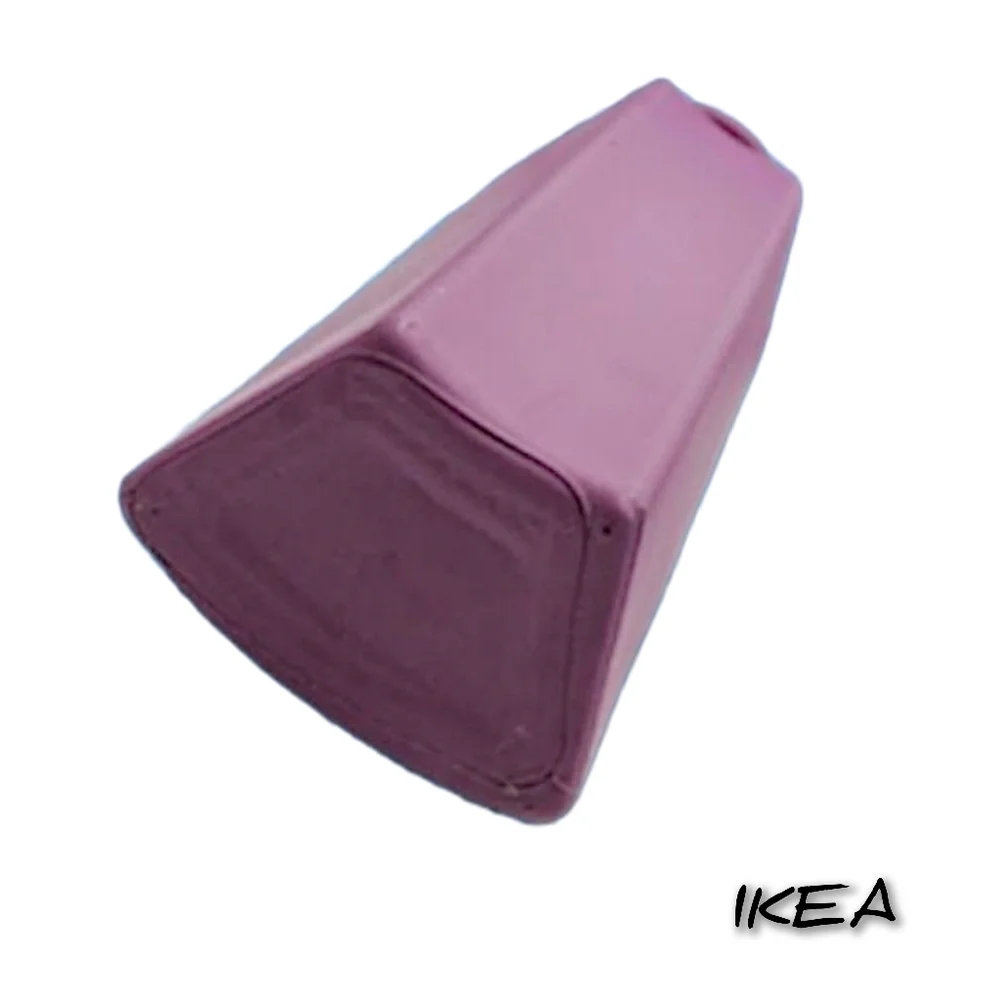 IKEA Tall Rectangular Glass Vase in Plum / Dark Pink 8
